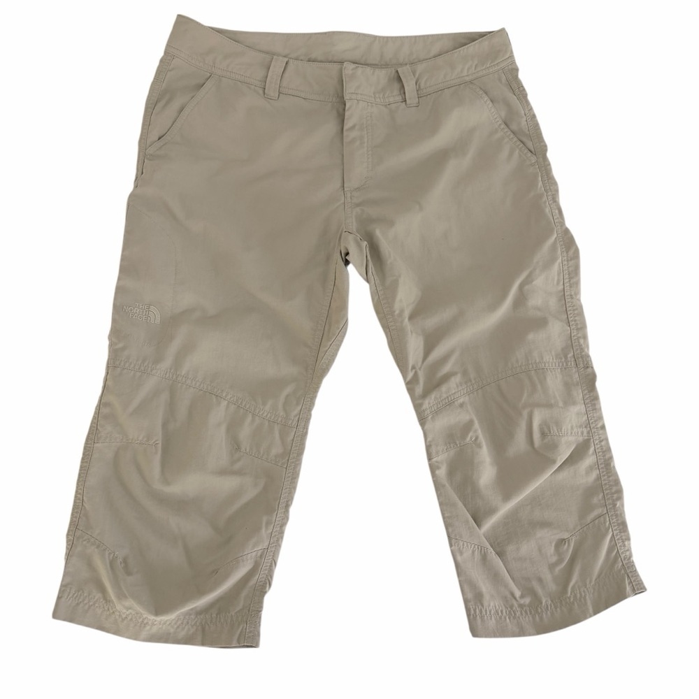 THE NORTH FACE Beige Lightweight Hiking Capri Cargo Pants outdoor travel women’s - Picture 2 of 15